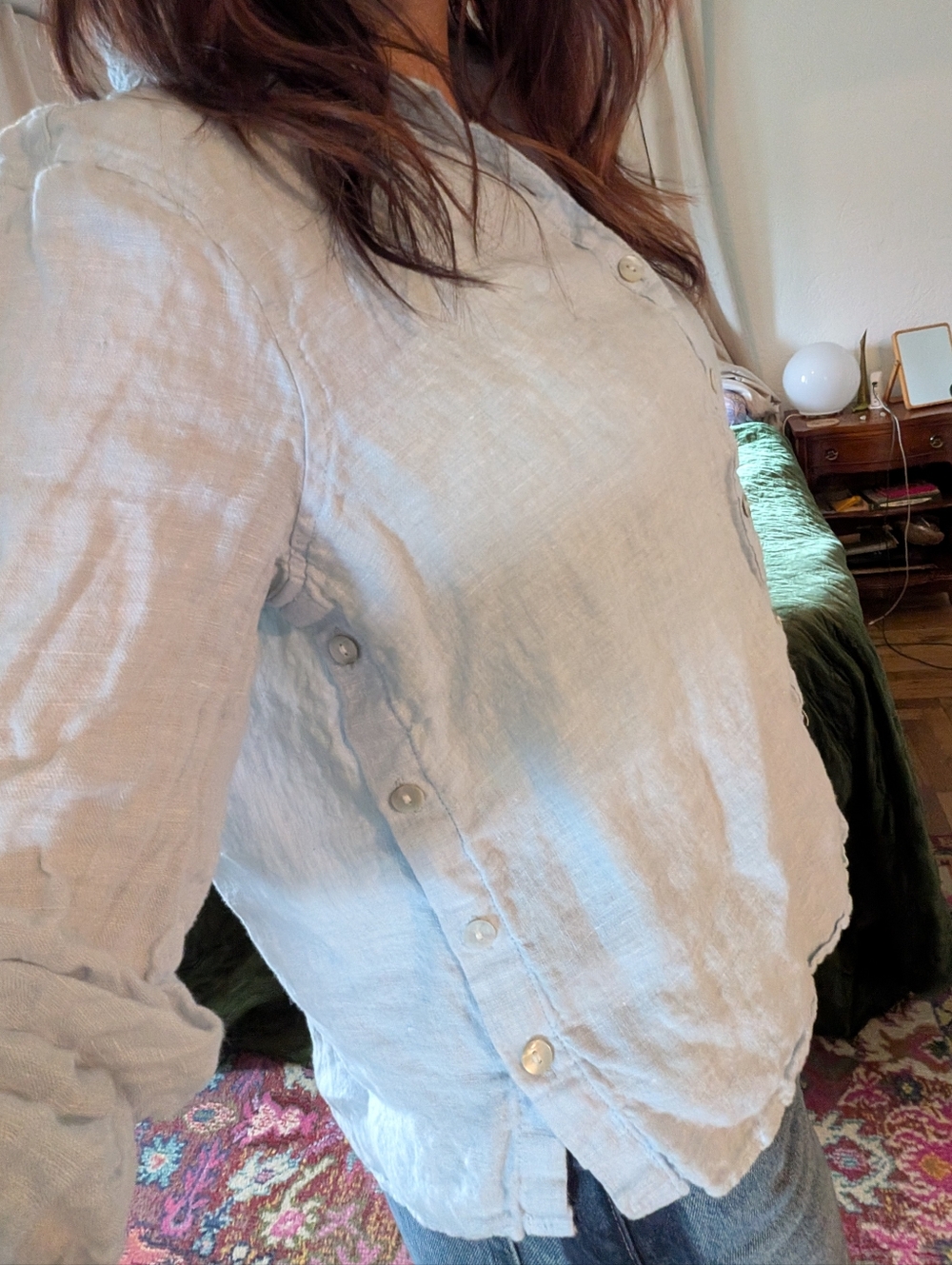Calypso St. Barth Light Blue Button Down Shirt - Picture 9 of 9